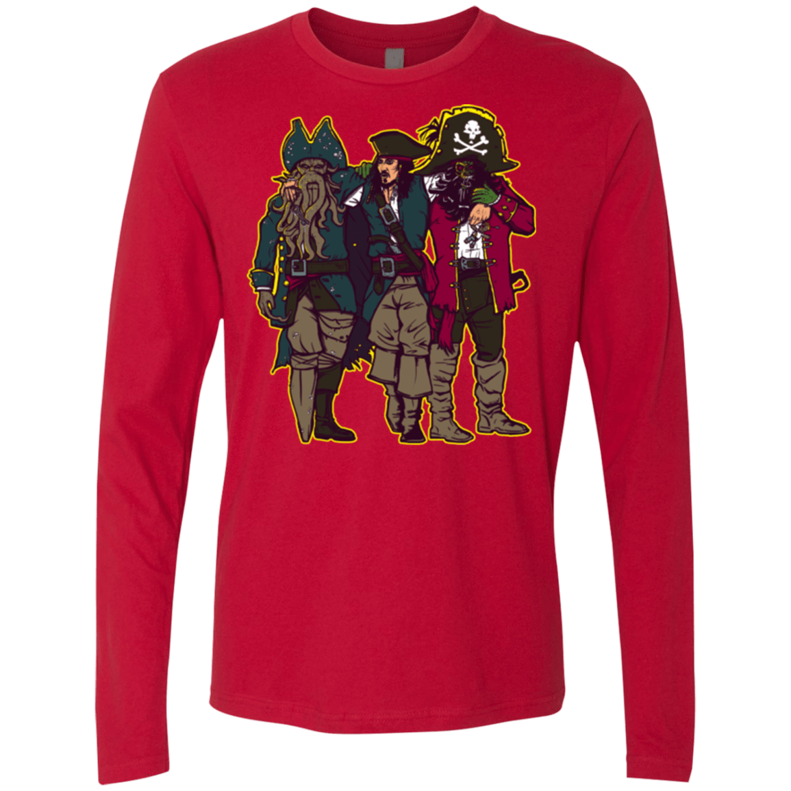 T-Shirts Red / Small Drink Up Me Hearties Men's Premium Long Sleeve