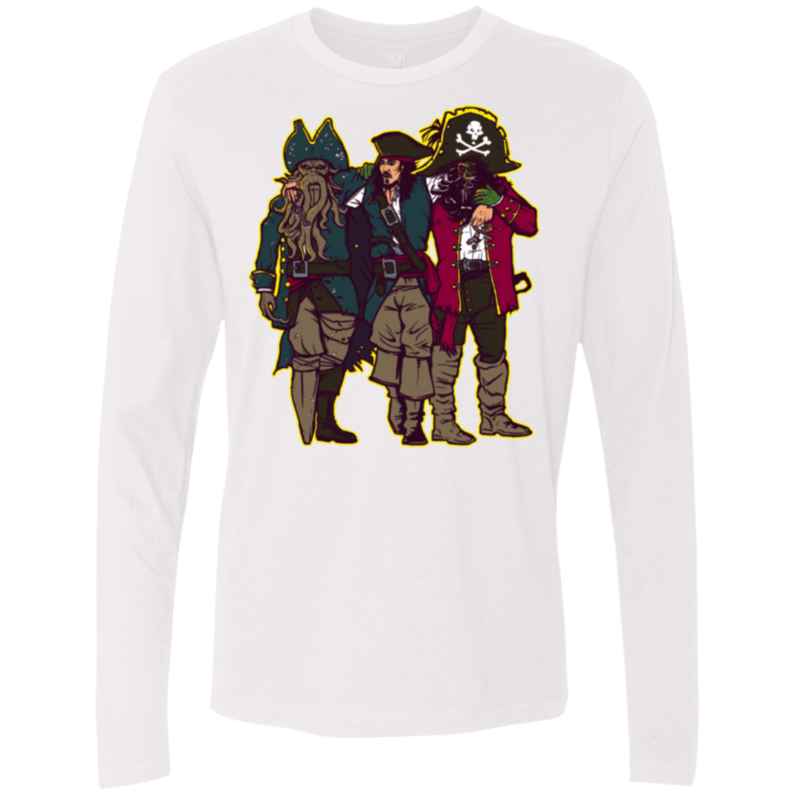 T-Shirts White / Small Drink Up Me Hearties Men's Premium Long Sleeve