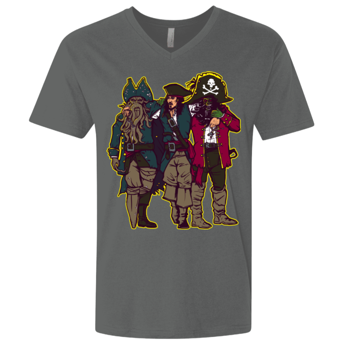 T-Shirts Heavy Metal / X-Small Drink Up Me Hearties Men's Premium V-Neck
