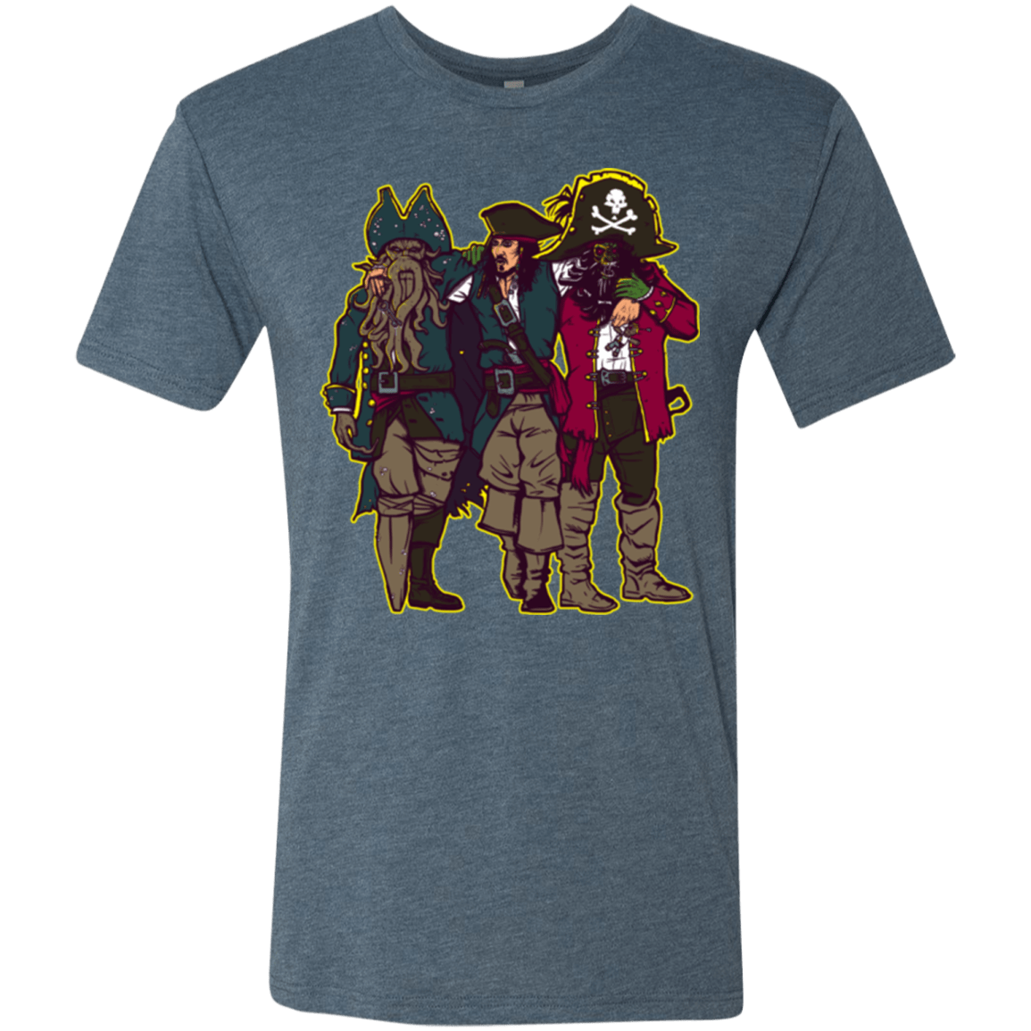 T-Shirts Indigo / Small Drink Up Me Hearties Men's Triblend T-Shirt