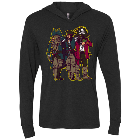 T-Shirts Vintage Black / X-Small Drink Up Me Hearties Triblend Long Sleeve Hoodie Tee