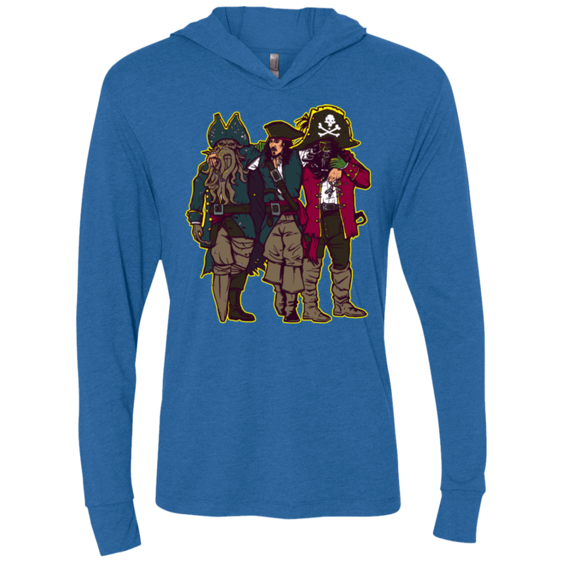 T-Shirts Vintage Royal / X-Small Drink Up Me Hearties Triblend Long Sleeve Hoodie Tee