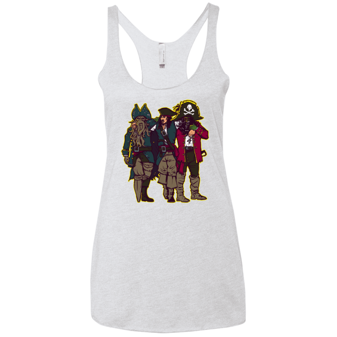 T-Shirts Heather White / X-Small Drink Up Me Hearties Women's Triblend Racerback Tank