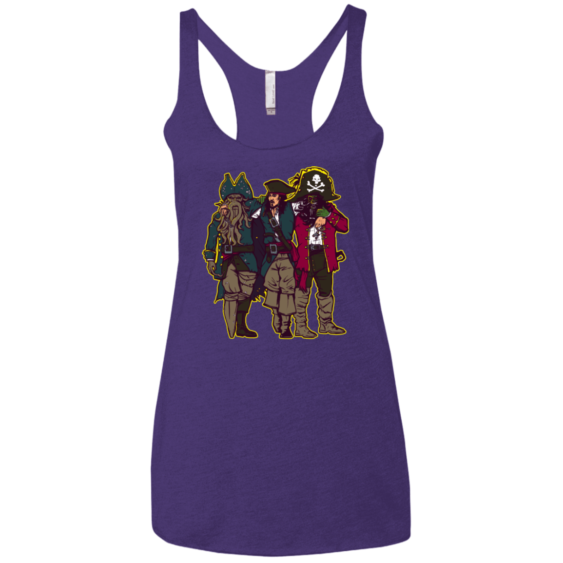 T-Shirts Purple Rush / X-Small Drink Up Me Hearties Women's Triblend Racerback Tank