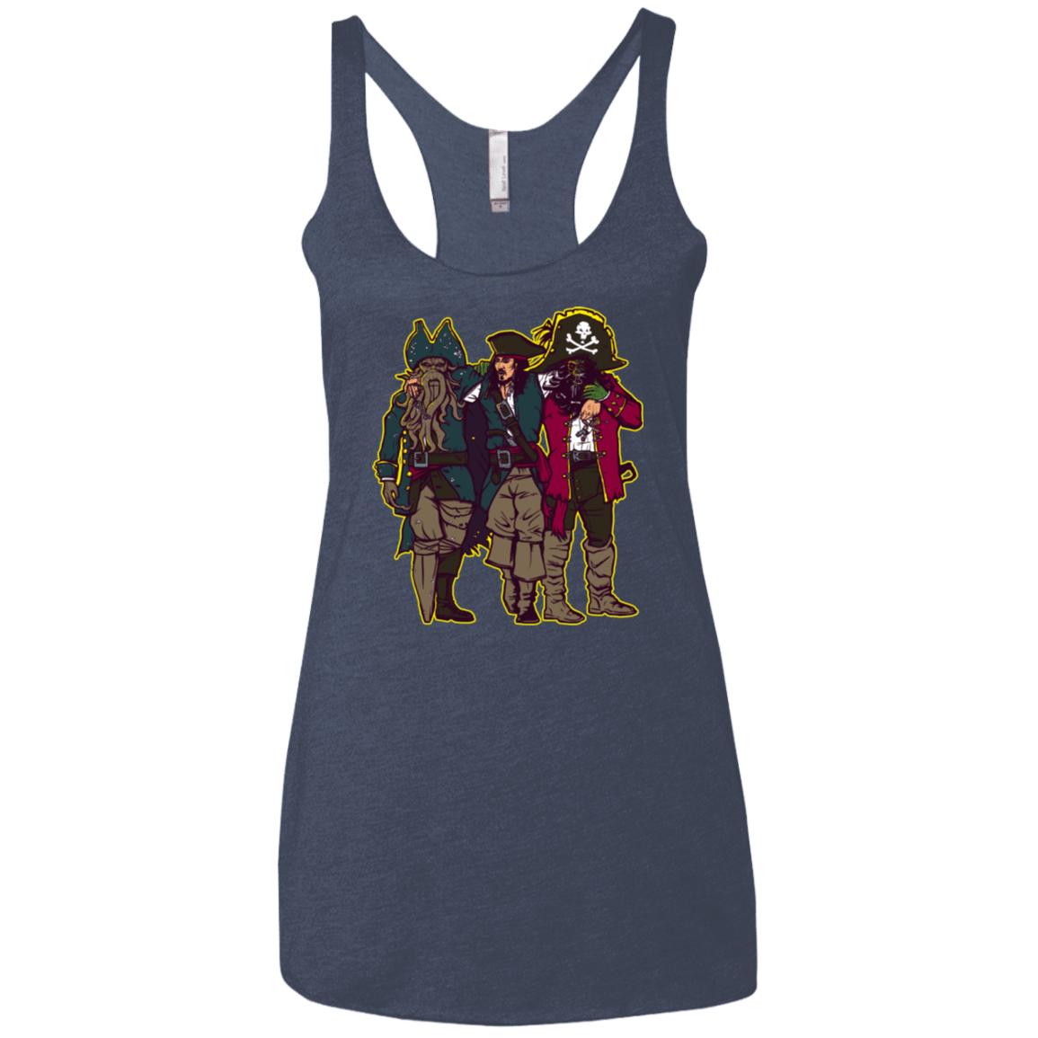 T-Shirts Vintage Navy / X-Small Drink Up Me Hearties Women's Triblend Racerback Tank