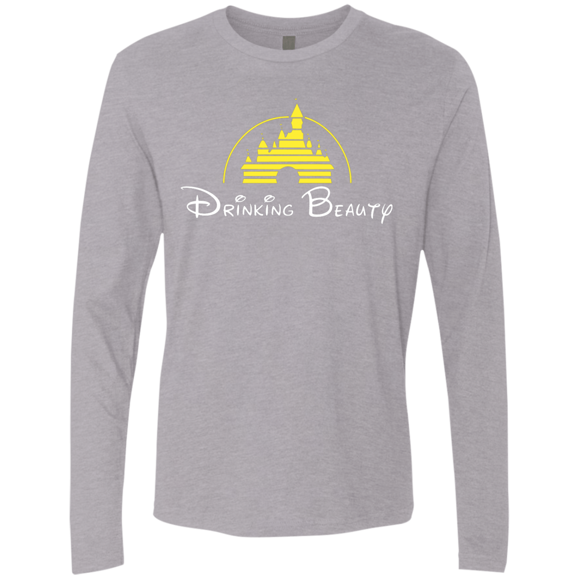 T-Shirts Heather Grey / S Drinking Beauty Men's Premium Long Sleeve