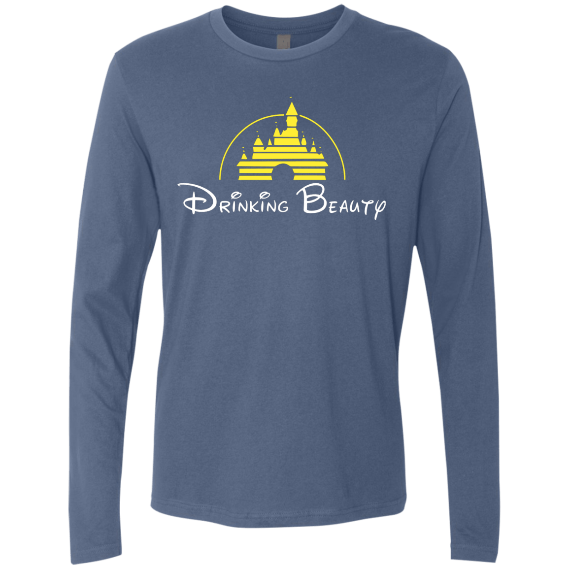 T-Shirts Indigo / S Drinking Beauty Men's Premium Long Sleeve