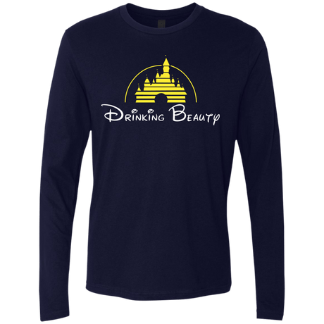 T-Shirts Midnight Navy / S Drinking Beauty Men's Premium Long Sleeve