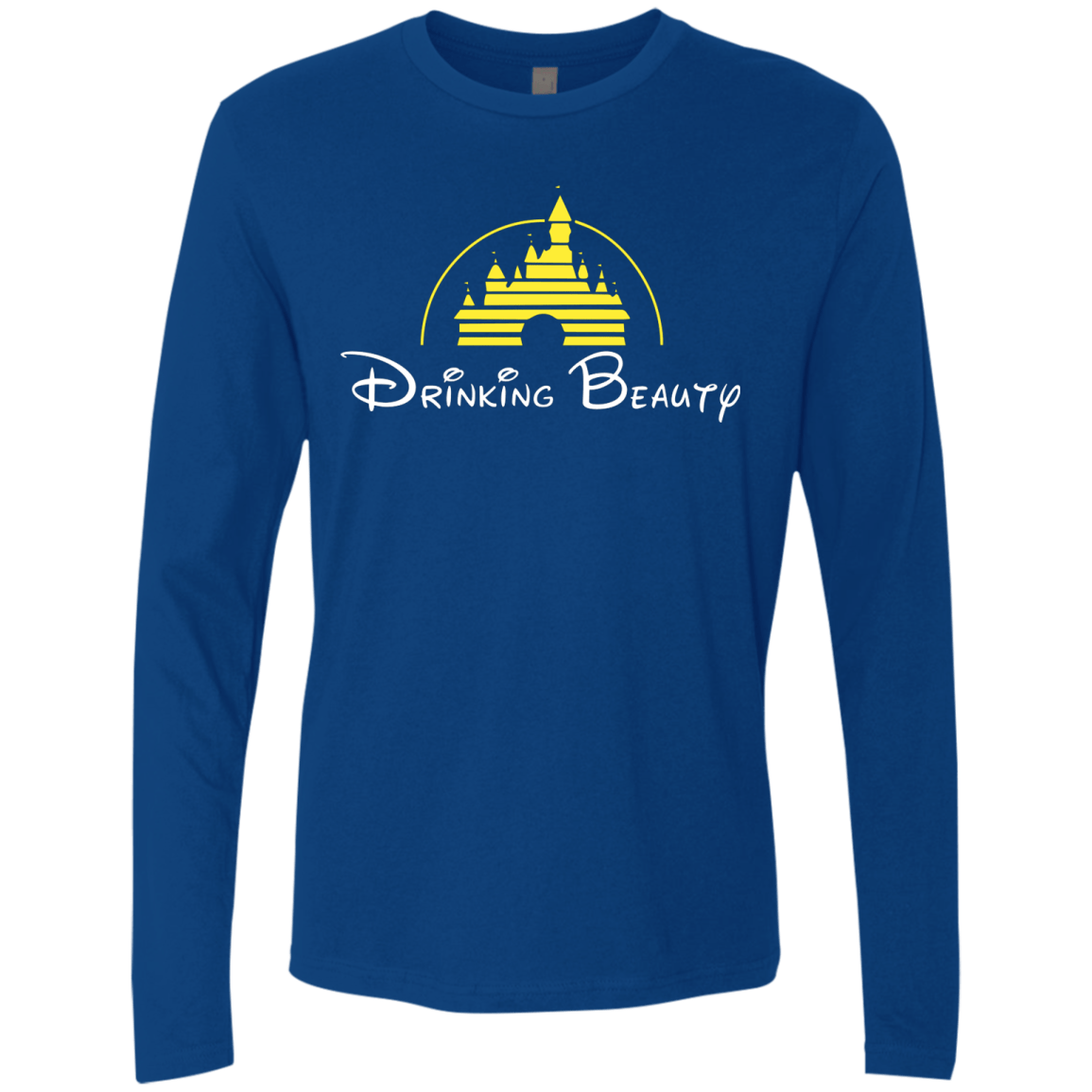 T-Shirts Royal / S Drinking Beauty Men's Premium Long Sleeve