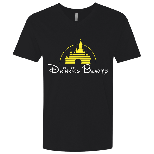 T-Shirts Black / X-Small Drinking Beauty Men's Premium V-Neck