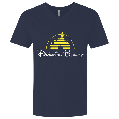 T-Shirts Midnight Navy / X-Small Drinking Beauty Men's Premium V-Neck