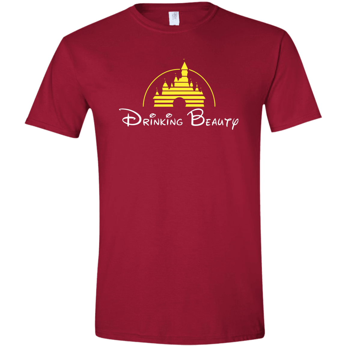 T-Shirts Cardinal Red / S Drinking Beauty Men's Semi-Fitted Softstyle