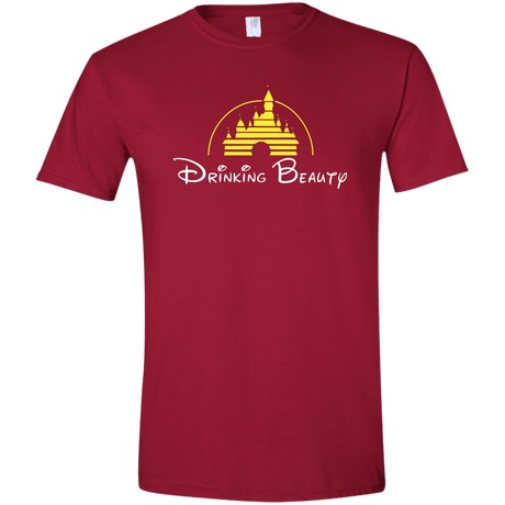 T-Shirts Cardinal Red / S Drinking Beauty Men's Semi-Fitted Softstyle