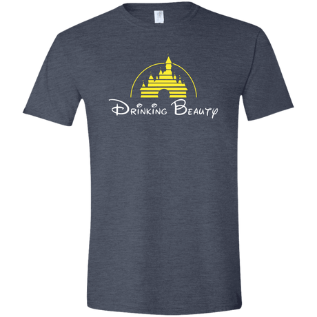 T-Shirts Heather Navy / S Drinking Beauty Men's Semi-Fitted Softstyle