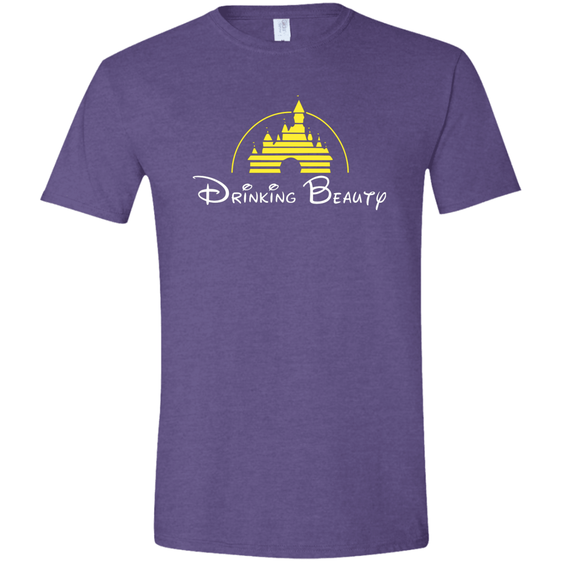 T-Shirts Heather Purple / S Drinking Beauty Men's Semi-Fitted Softstyle
