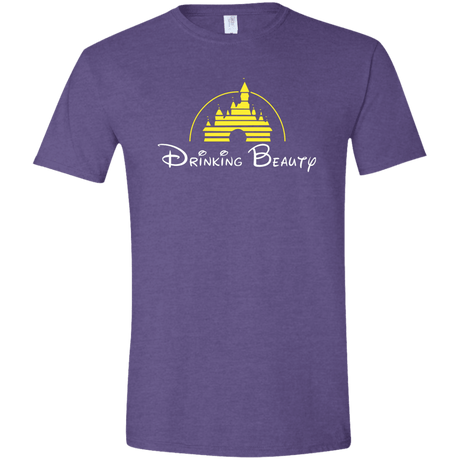 T-Shirts Heather Purple / S Drinking Beauty Men's Semi-Fitted Softstyle