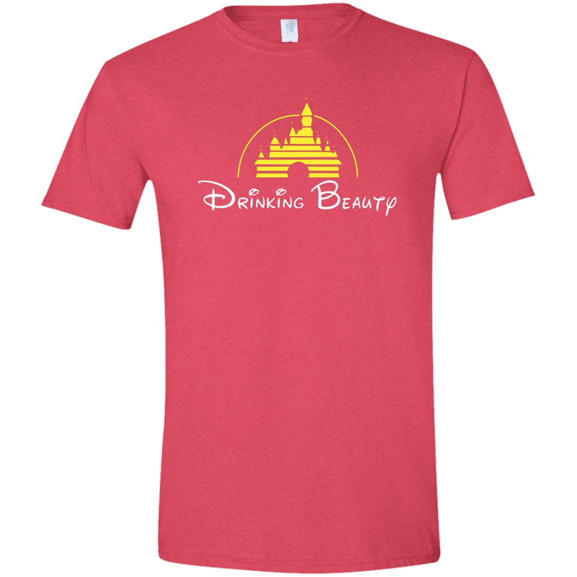 T-Shirts Heather Red / S Drinking Beauty Men's Semi-Fitted Softstyle