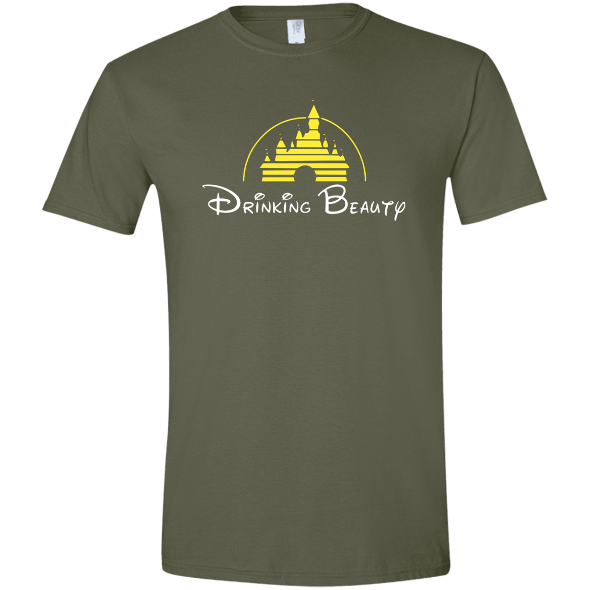T-Shirts Military Green / S Drinking Beauty Men's Semi-Fitted Softstyle