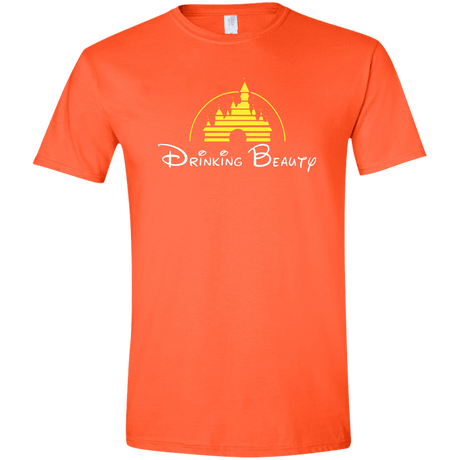 T-Shirts Orange / S Drinking Beauty Men's Semi-Fitted Softstyle