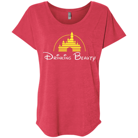 T-Shirts Vintage Red / X-Small Drinking Beauty Triblend Dolman Sleeve