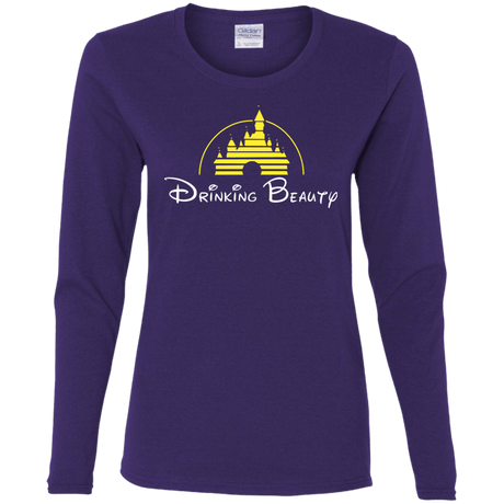 T-Shirts Purple / S Drinking Beauty Women's Long Sleeve T-Shirt