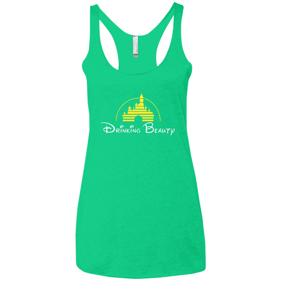 T-Shirts Envy / X-Small Drinking Beauty Women's Triblend Racerback Tank