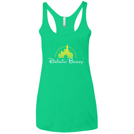 T-Shirts Envy / X-Small Drinking Beauty Women's Triblend Racerback Tank