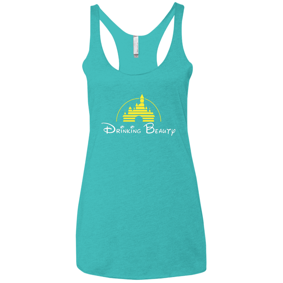 T-Shirts Tahiti Blue / X-Small Drinking Beauty Women's Triblend Racerback Tank