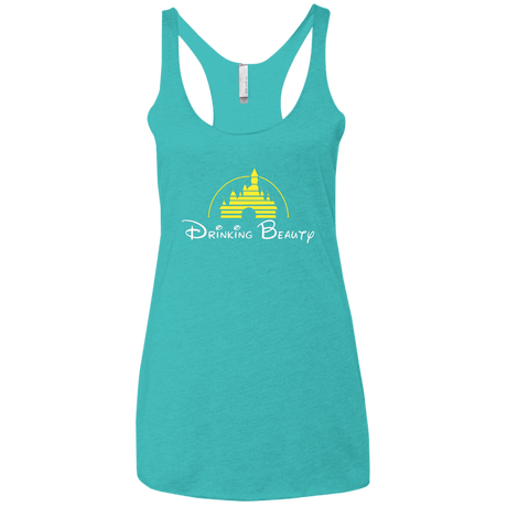 T-Shirts Tahiti Blue / X-Small Drinking Beauty Women's Triblend Racerback Tank