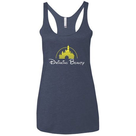 T-Shirts Vintage Navy / X-Small Drinking Beauty Women's Triblend Racerback Tank