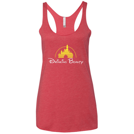 T-Shirts Vintage Red / X-Small Drinking Beauty Women's Triblend Racerback Tank