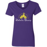 T-Shirts Purple / S Drinking Beauty Women's V-Neck T-Shirt