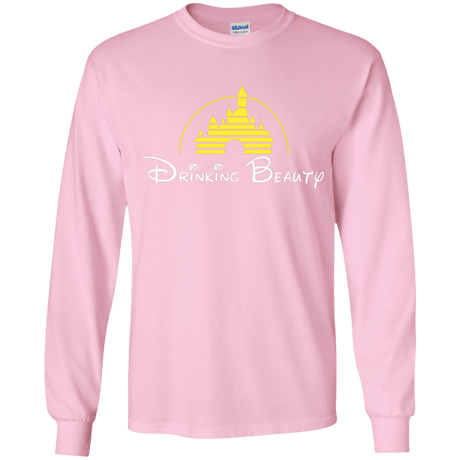 T-Shirts Light Pink / YS Drinking Beauty Youth Long Sleeve T-Shirt