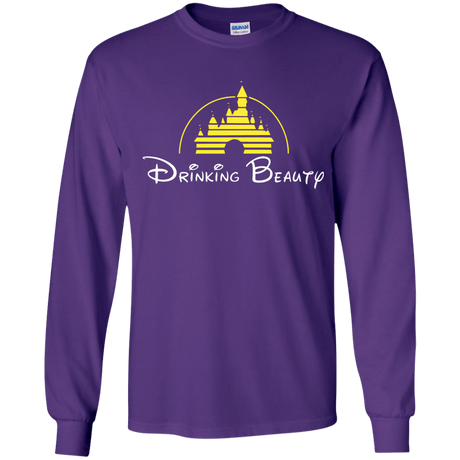 T-Shirts Purple / YS Drinking Beauty Youth Long Sleeve T-Shirt