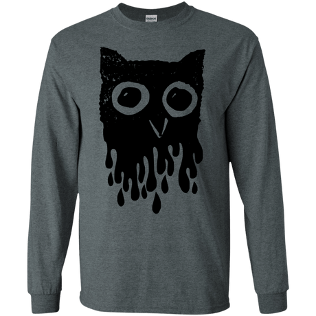 T-Shirts Dark Heather / S Dripping Owl Men's Long Sleeve T-Shirt