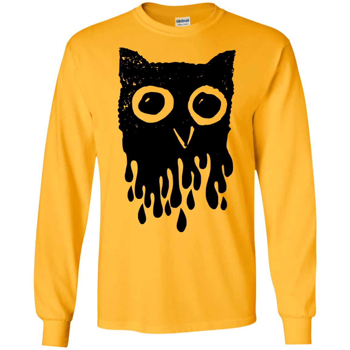 T-Shirts Gold / S Dripping Owl Men's Long Sleeve T-Shirt