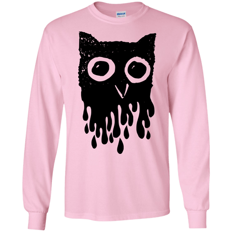 T-Shirts Light Pink / S Dripping Owl Men's Long Sleeve T-Shirt