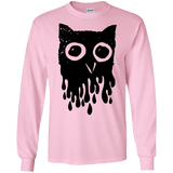 T-Shirts Light Pink / S Dripping Owl Men's Long Sleeve T-Shirt