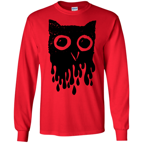 T-Shirts Red / S Dripping Owl Men's Long Sleeve T-Shirt