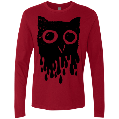 T-Shirts Cardinal / S Dripping Owl Men's Premium Long Sleeve