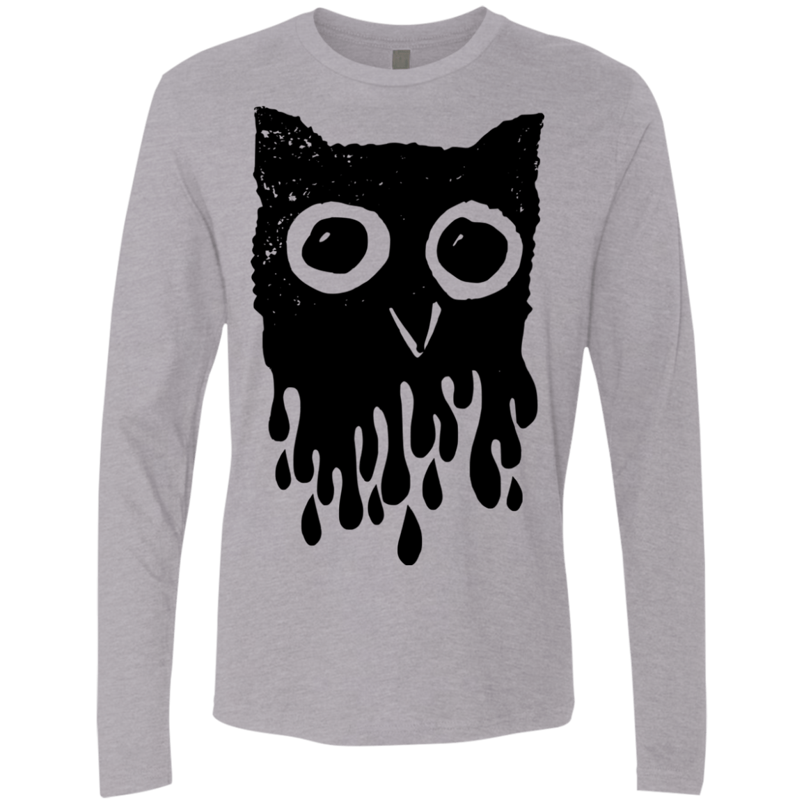 T-Shirts Heather Grey / S Dripping Owl Men's Premium Long Sleeve