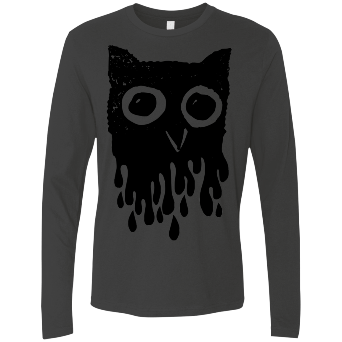 T-Shirts Heavy Metal / S Dripping Owl Men's Premium Long Sleeve