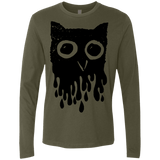 T-Shirts Military Green / S Dripping Owl Men's Premium Long Sleeve