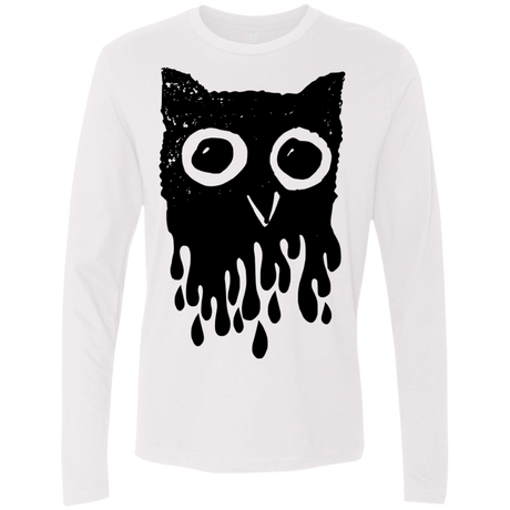 T-Shirts White / S Dripping Owl Men's Premium Long Sleeve