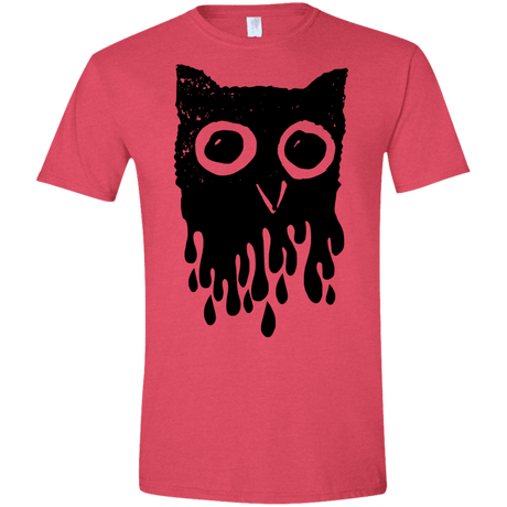 T-Shirts Heather Red / S Dripping Owl Men's Semi-Fitted Softstyle