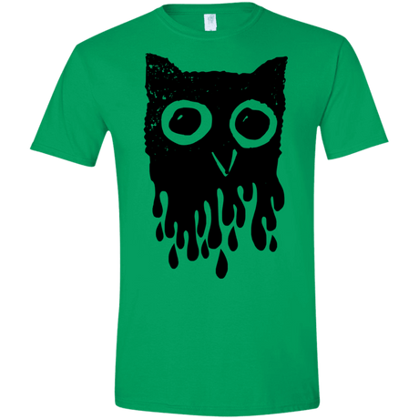 T-Shirts Irish Green / S Dripping Owl Men's Semi-Fitted Softstyle