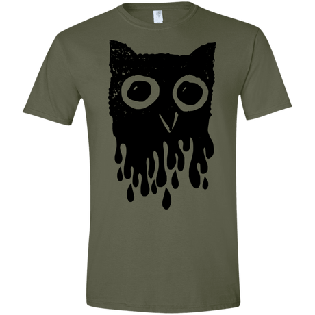 T-Shirts Military Green / S Dripping Owl Men's Semi-Fitted Softstyle