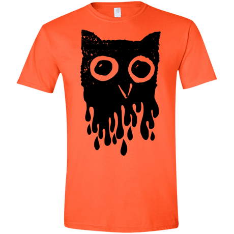 T-Shirts Orange / S Dripping Owl Men's Semi-Fitted Softstyle