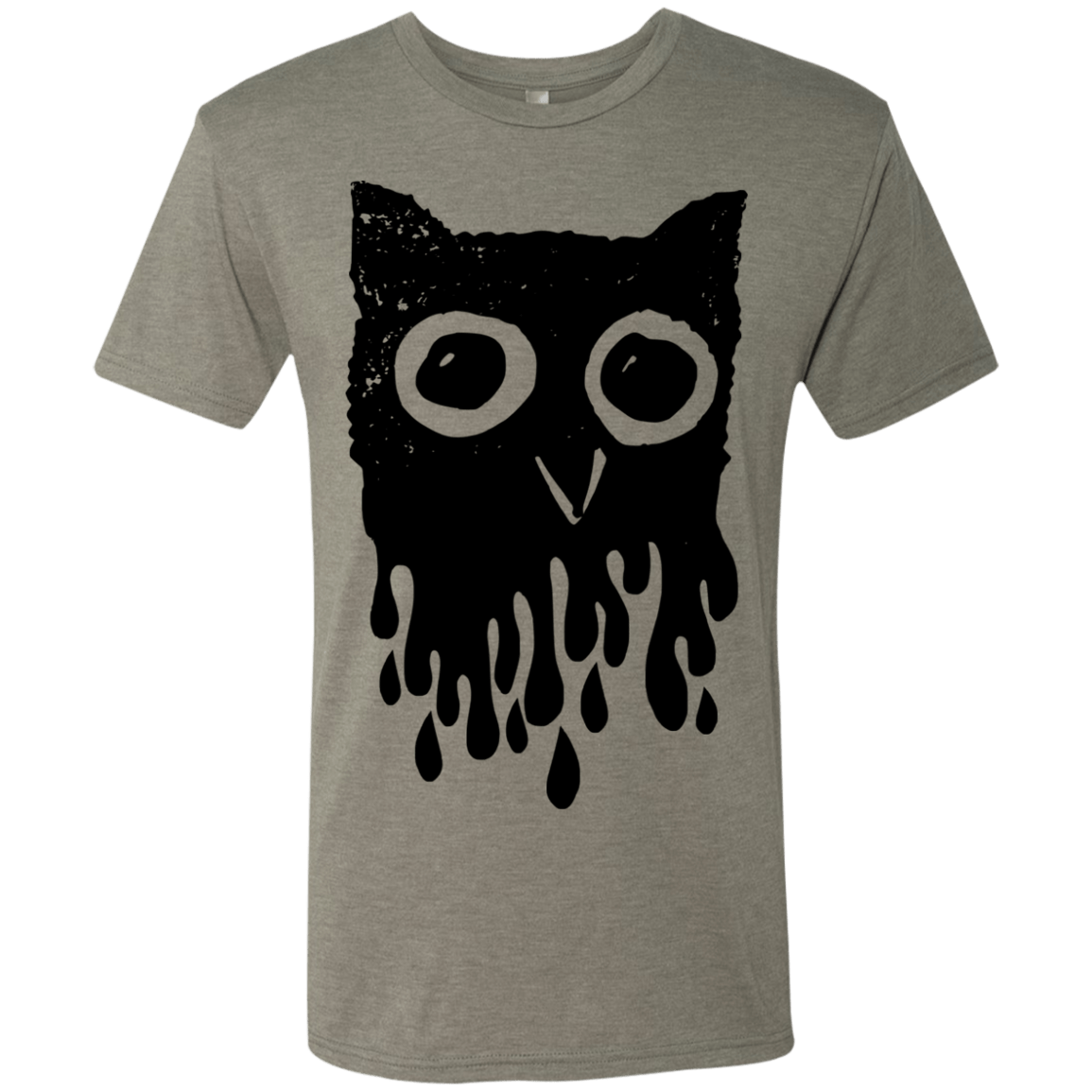 T-Shirts Venetian Grey / S Dripping Owl Men's Triblend T-Shirt