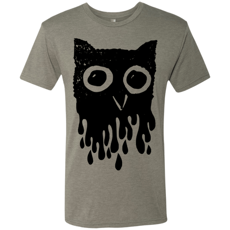 T-Shirts Venetian Grey / S Dripping Owl Men's Triblend T-Shirt